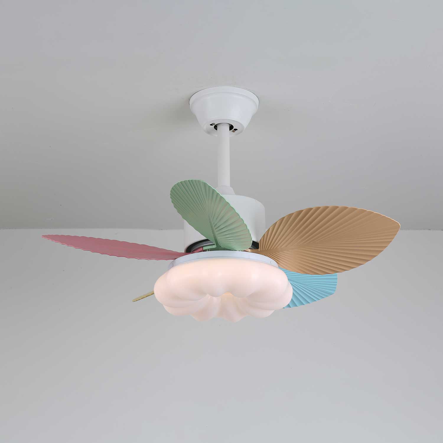 Liora Colorful Glass Ceiling Fan Light - Letslighting
