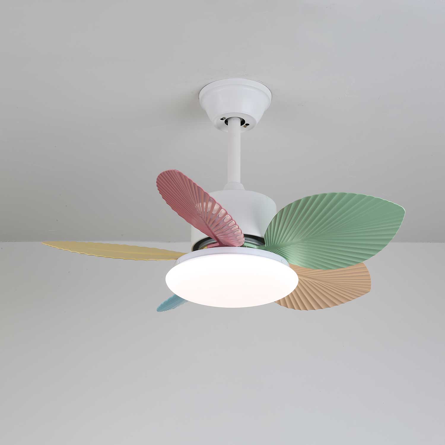 Liora Colorful Glass Ceiling Fan Light - Letslighting