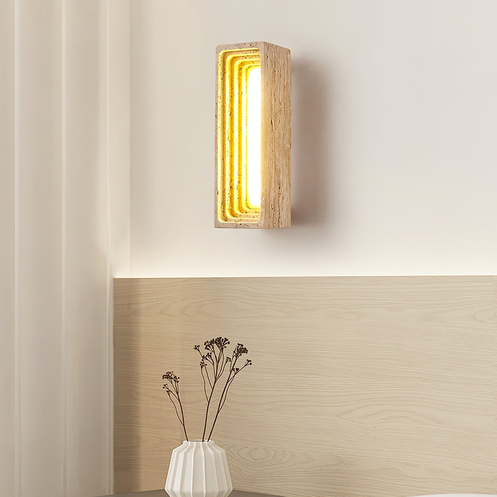 Atheila Travertine Wall Light