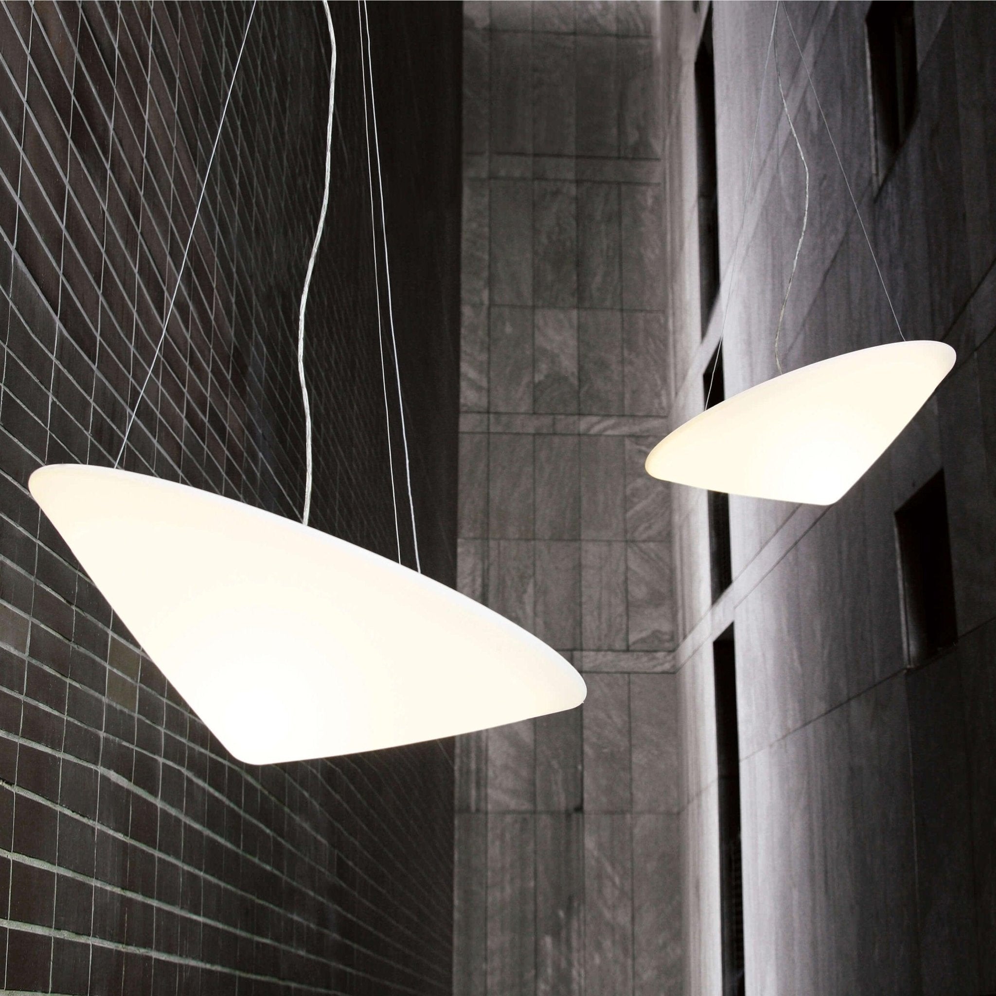 Solara Pendant Lamp Polyethylene Tilted Hat Minimalist - Letslighting