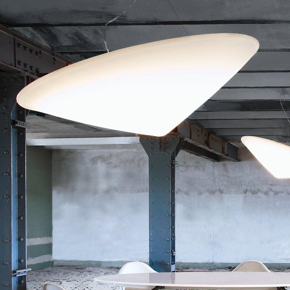 Solara Pendant Lamp Polyethylene Tilted Hat Minimalist - Letslighting