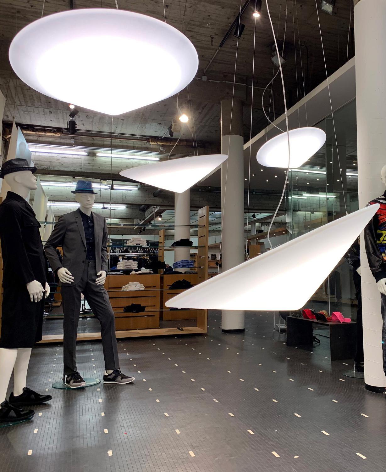 Solara Pendant Lamp Polyethylene Tilted Hat Minimalist - Letslighting