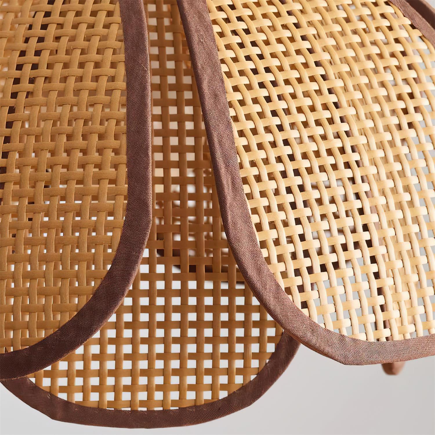 Capelina Pendant Lamp Rattan Petal Weave - Letslighting