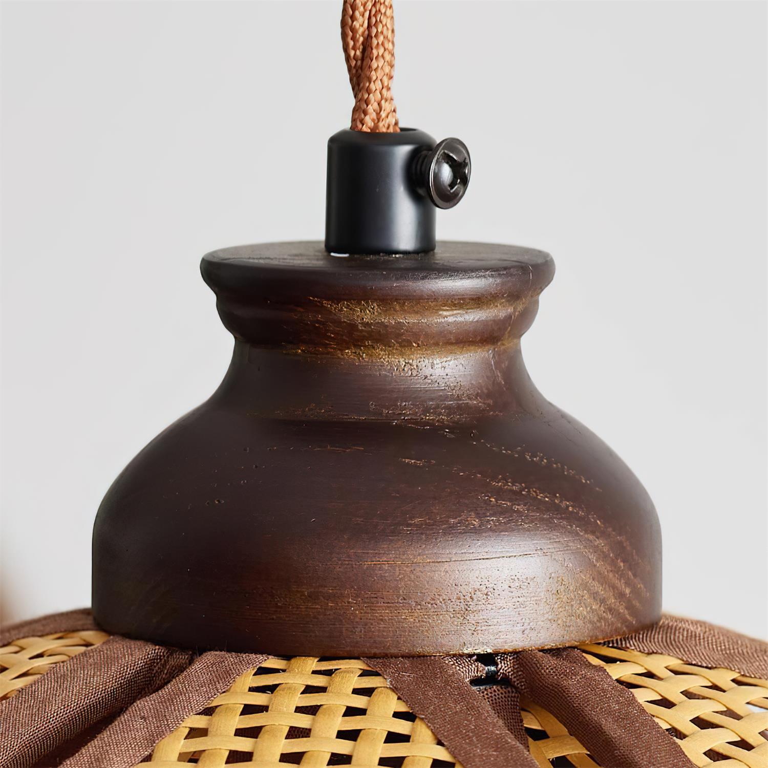 Capelina Pendant Lamp Rattan Petal Weave - Letslighting