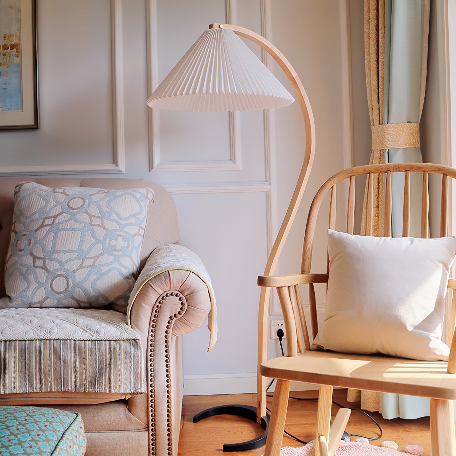 Viaro Wood Floor Lamp - Letslighting