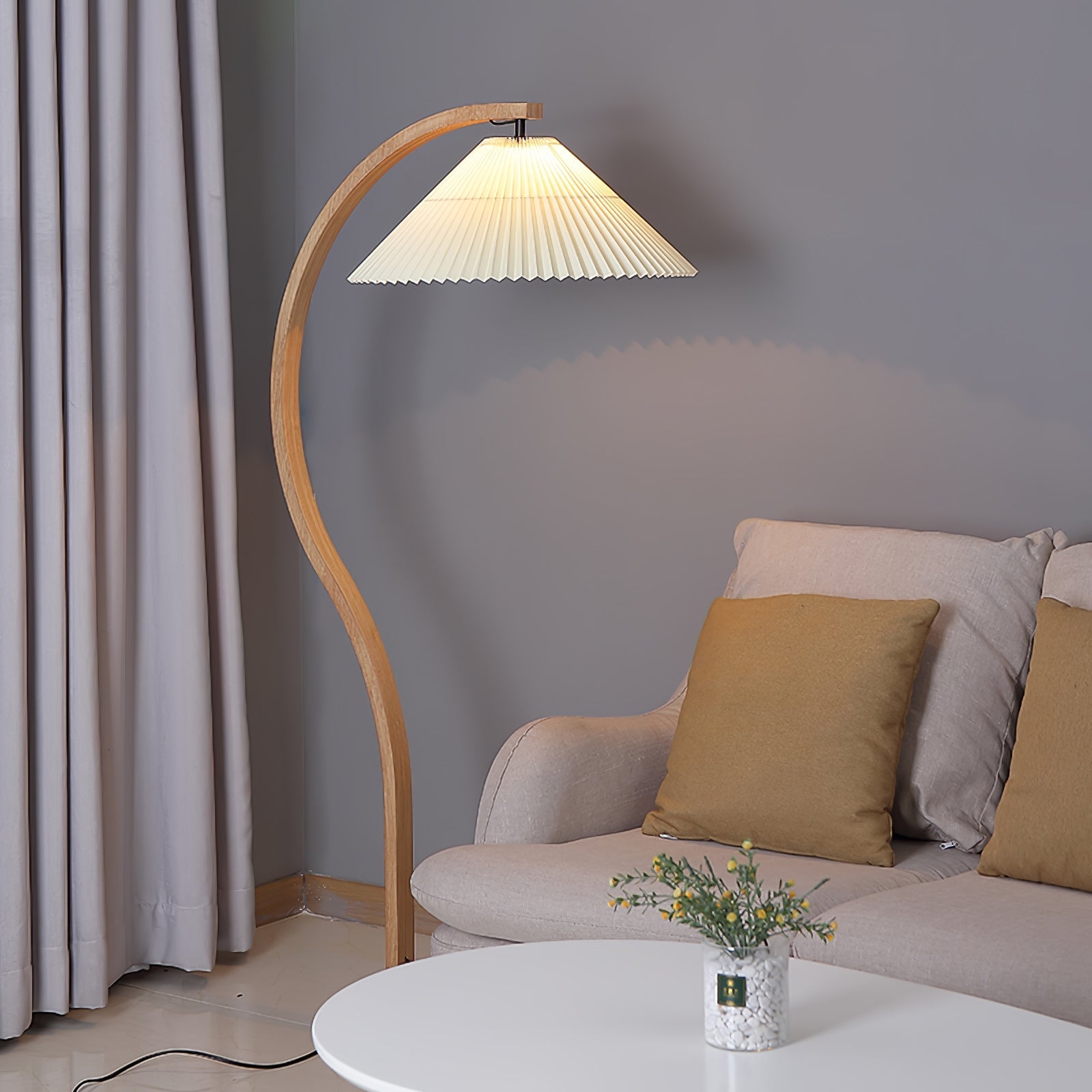 Viaro Wood Floor Lamp - Letslighting
