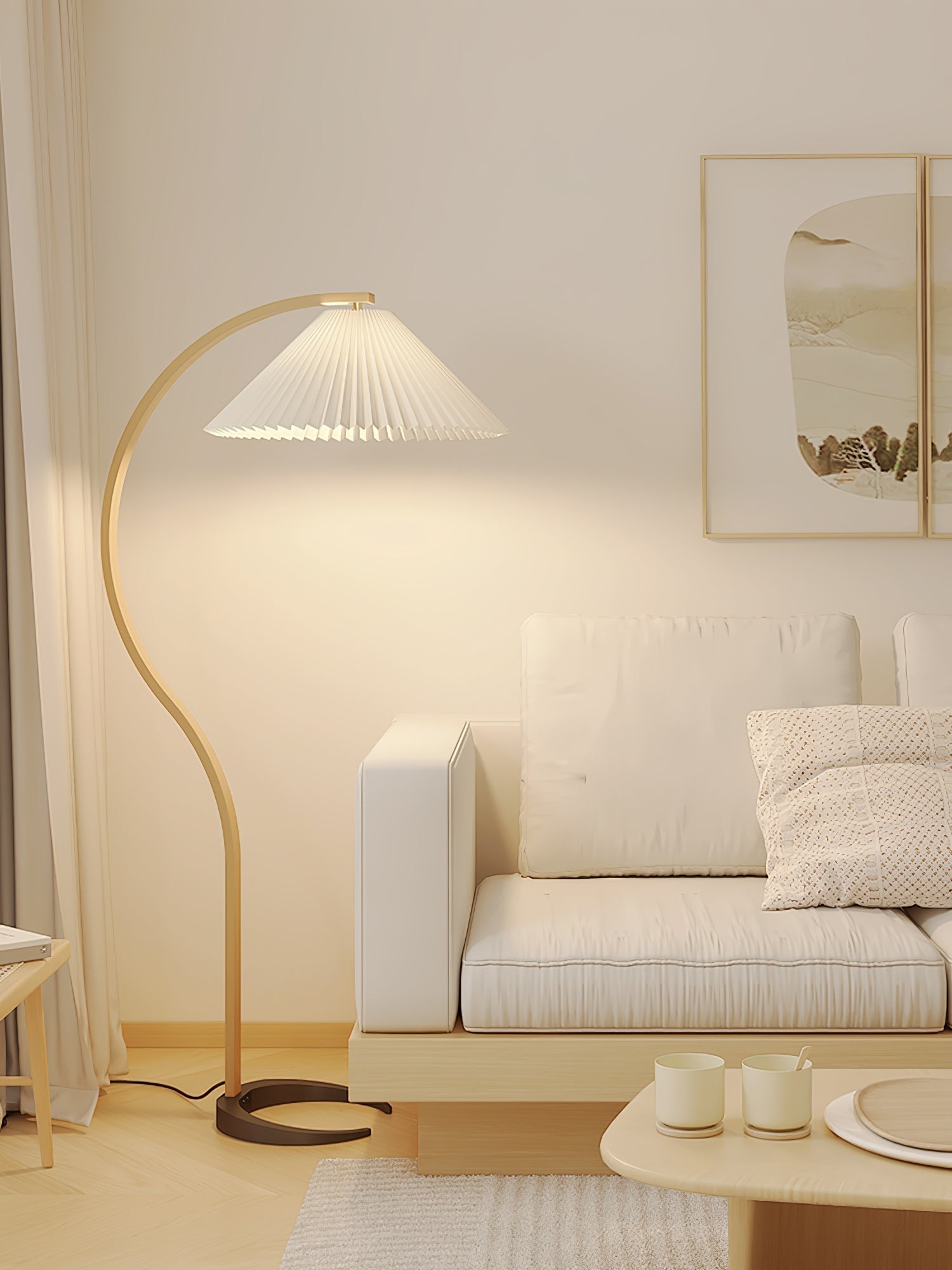 Viaro Wood Floor Lamp - Letslighting