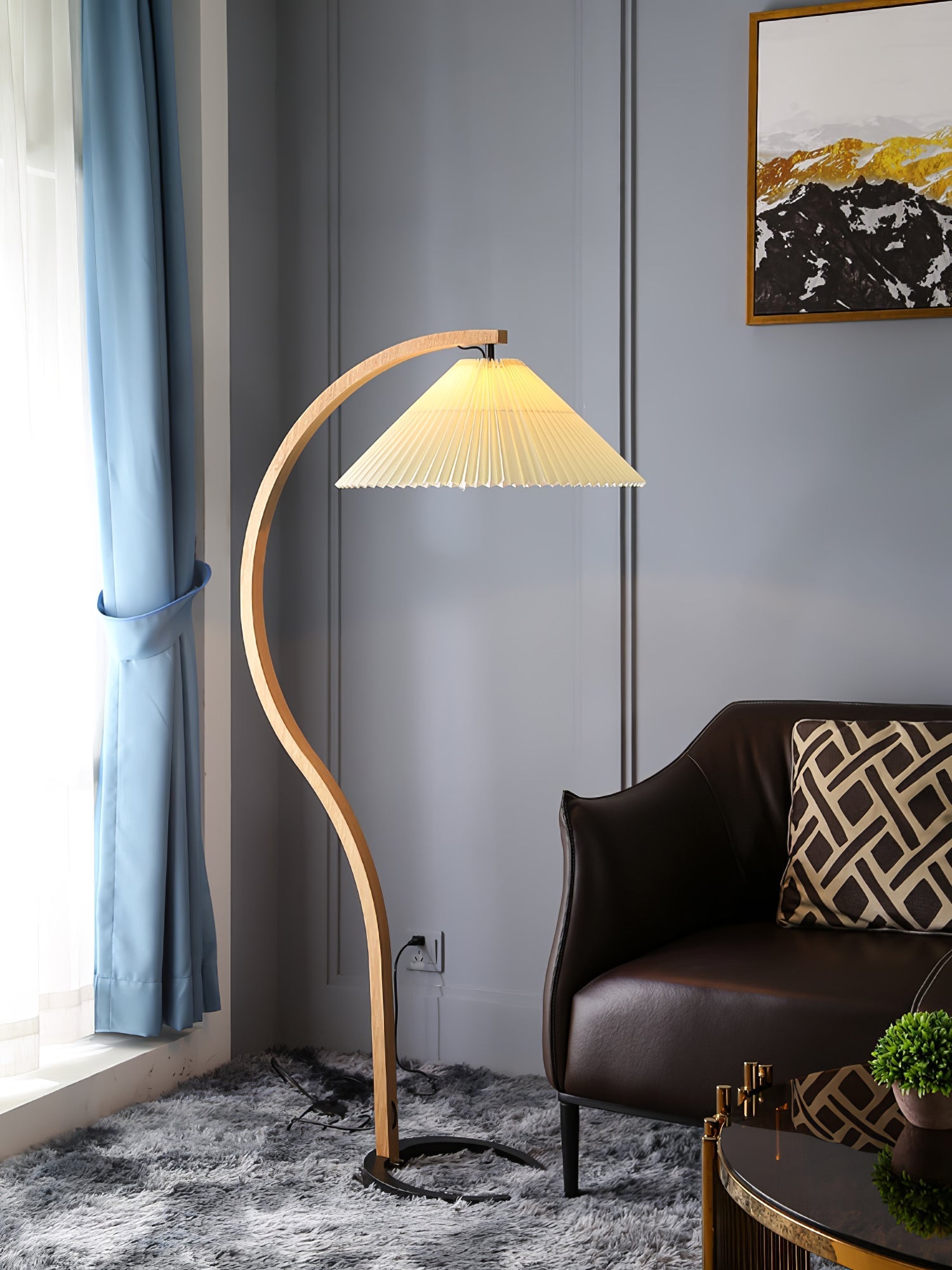 Viaro Wood Floor Lamp - Letslighting