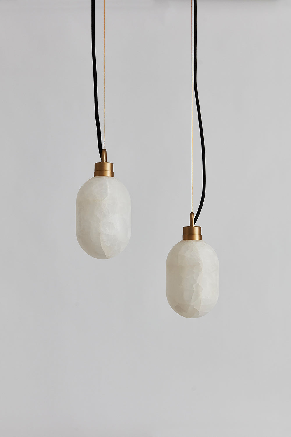 Umbra Modern Minimalist Brass Alabaster Pendant Lamp - Letslighting