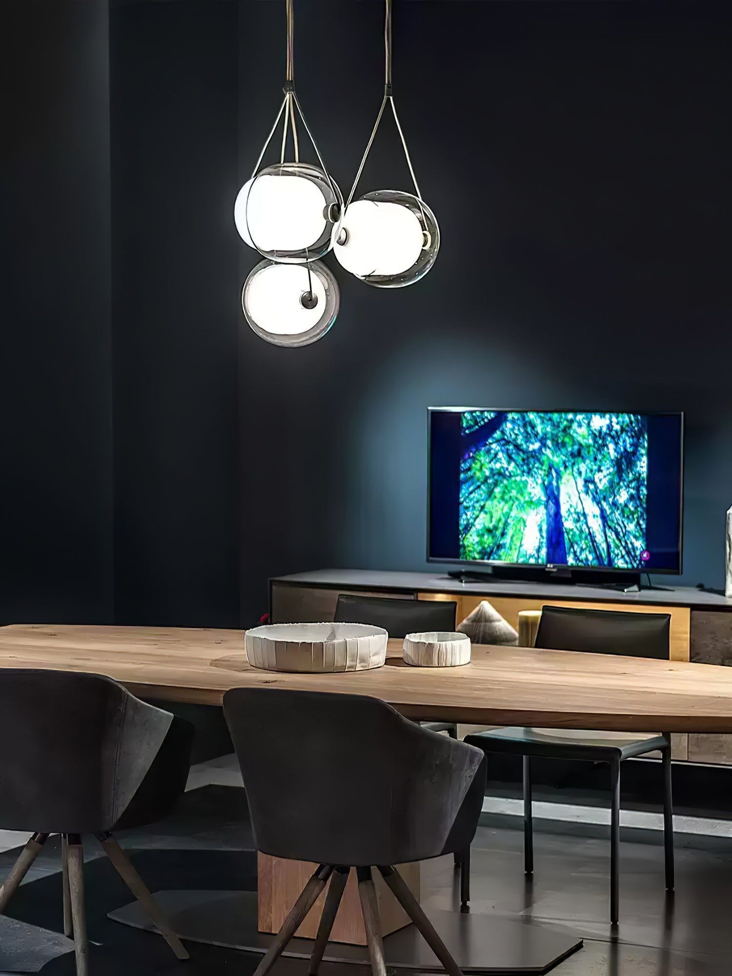 Orba Contemporary Glass Pendant Light - Letslighting