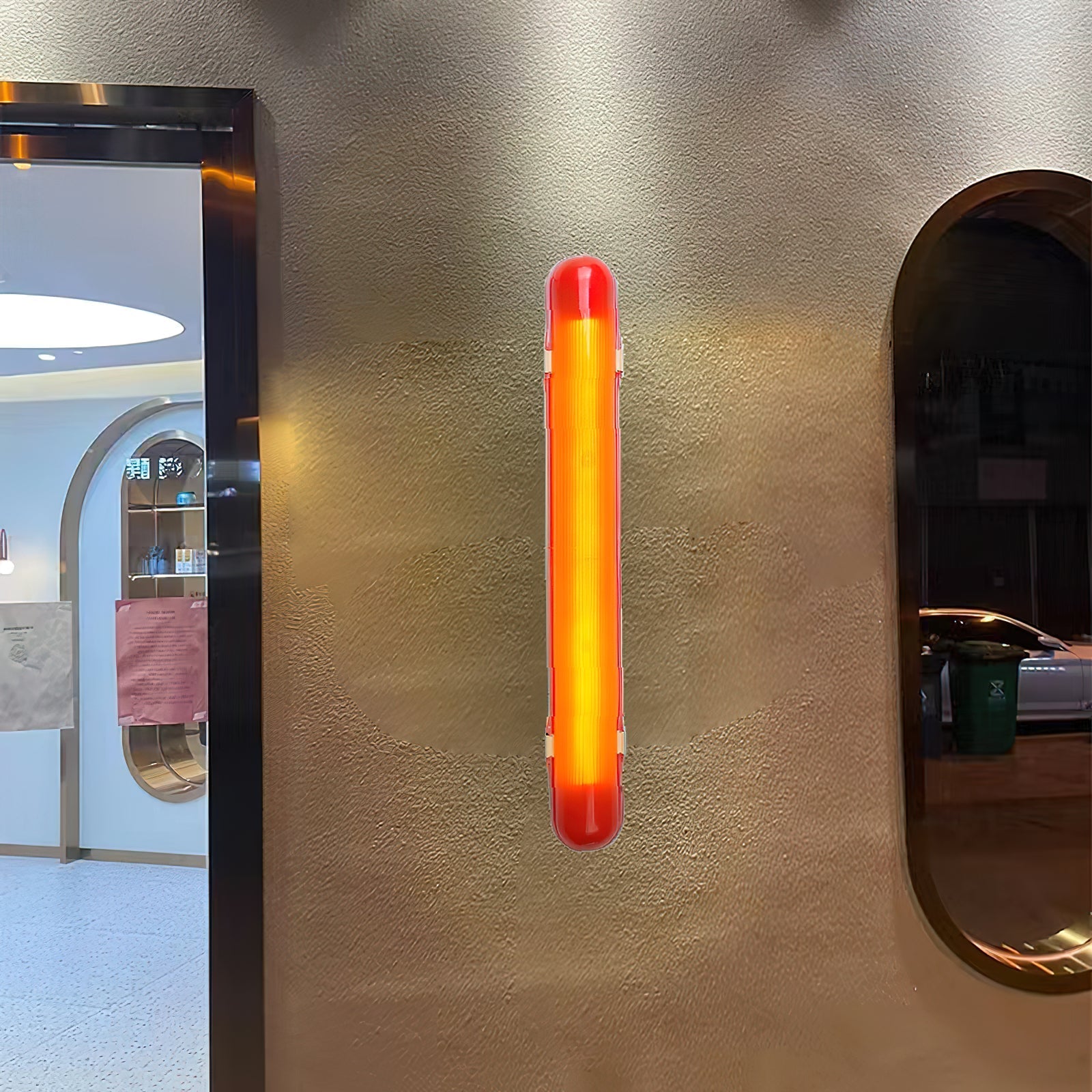 Joy Modern Minimalist Red Plastic Wall Lamp - Letslighting
