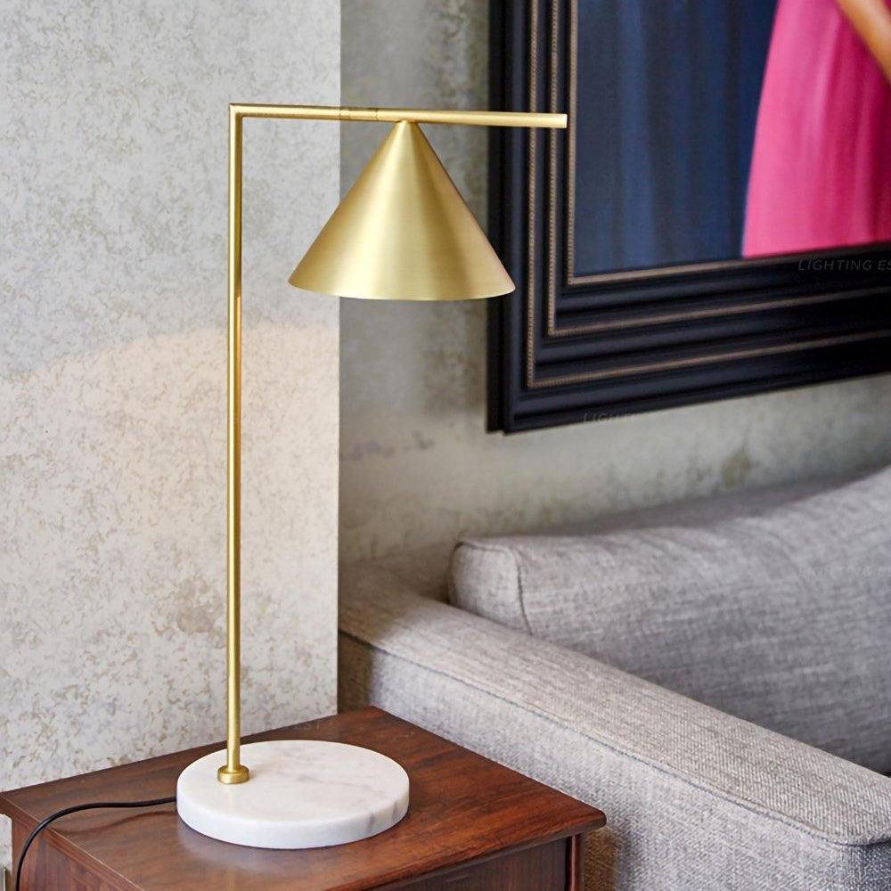 Neliace Marble Industrial Table Lamp - Letslighting