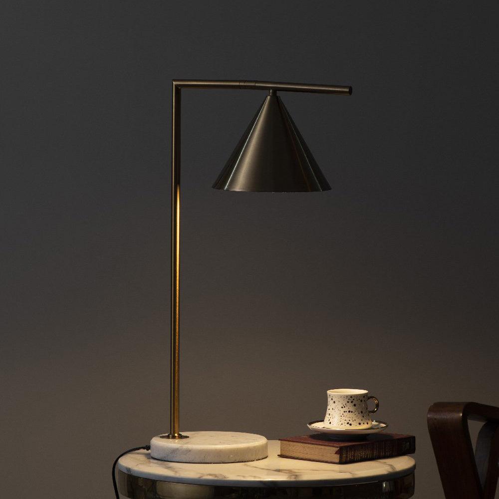 Neliace Marble Industrial Table Lamp - Letslighting