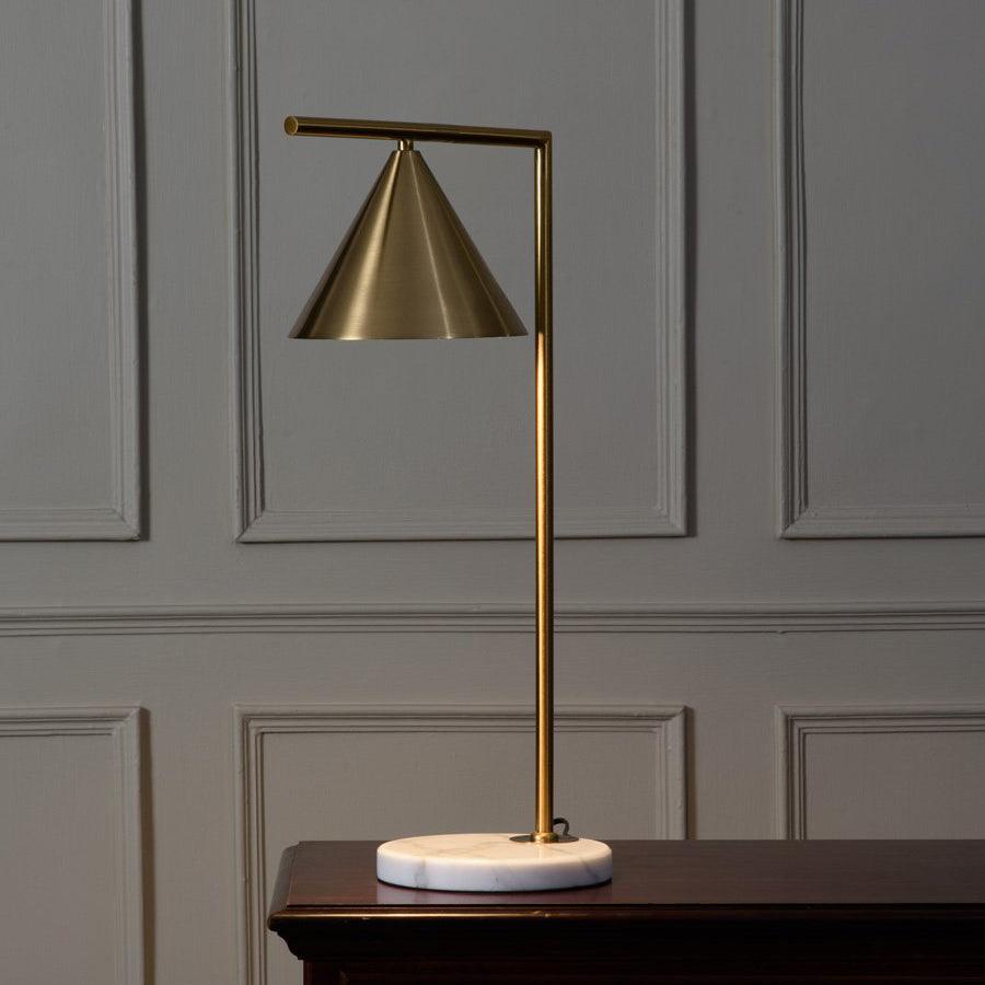 Neliace Marble Industrial Table Lamp - Letslighting