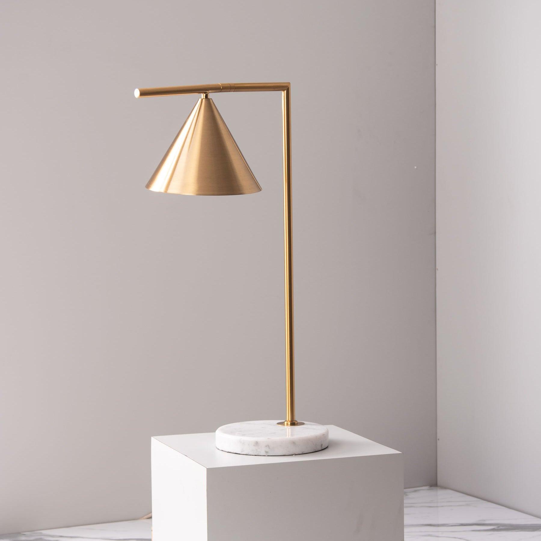 Neliace Marble Industrial Table Lamp - Letslighting
