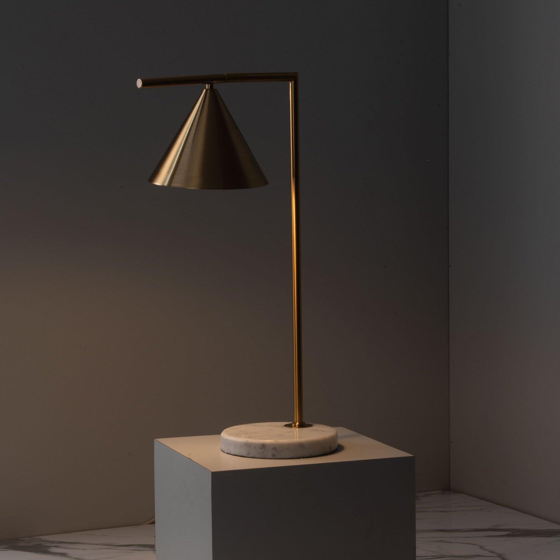 Neliace Marble Industrial Table Lamp - Letslighting
