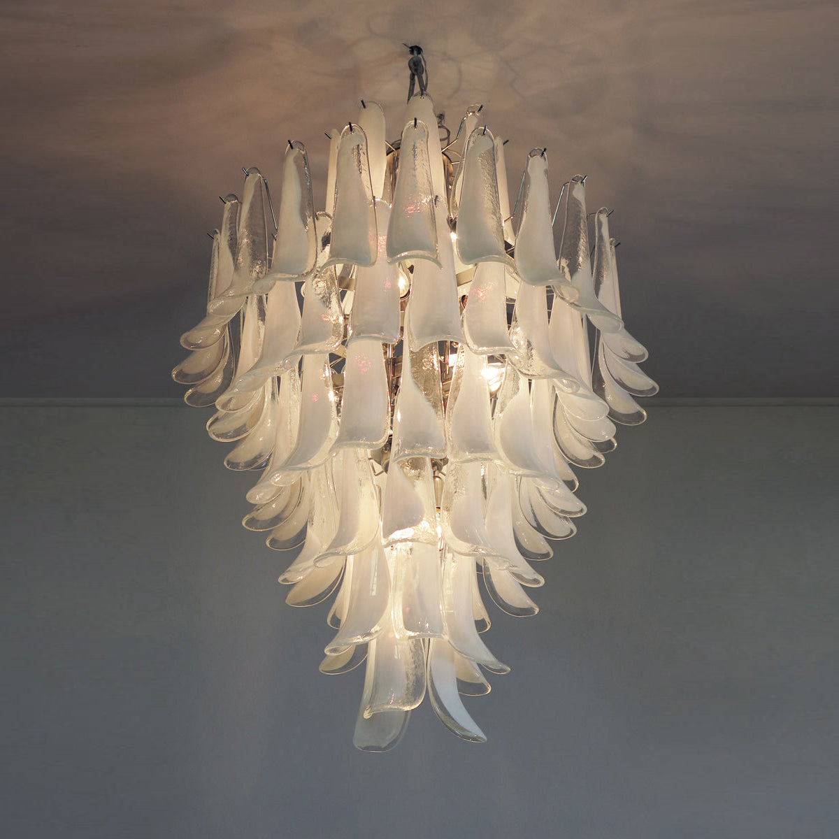 Zinc Postmodern Luxury Petal Glass Chandelier - Letslighting