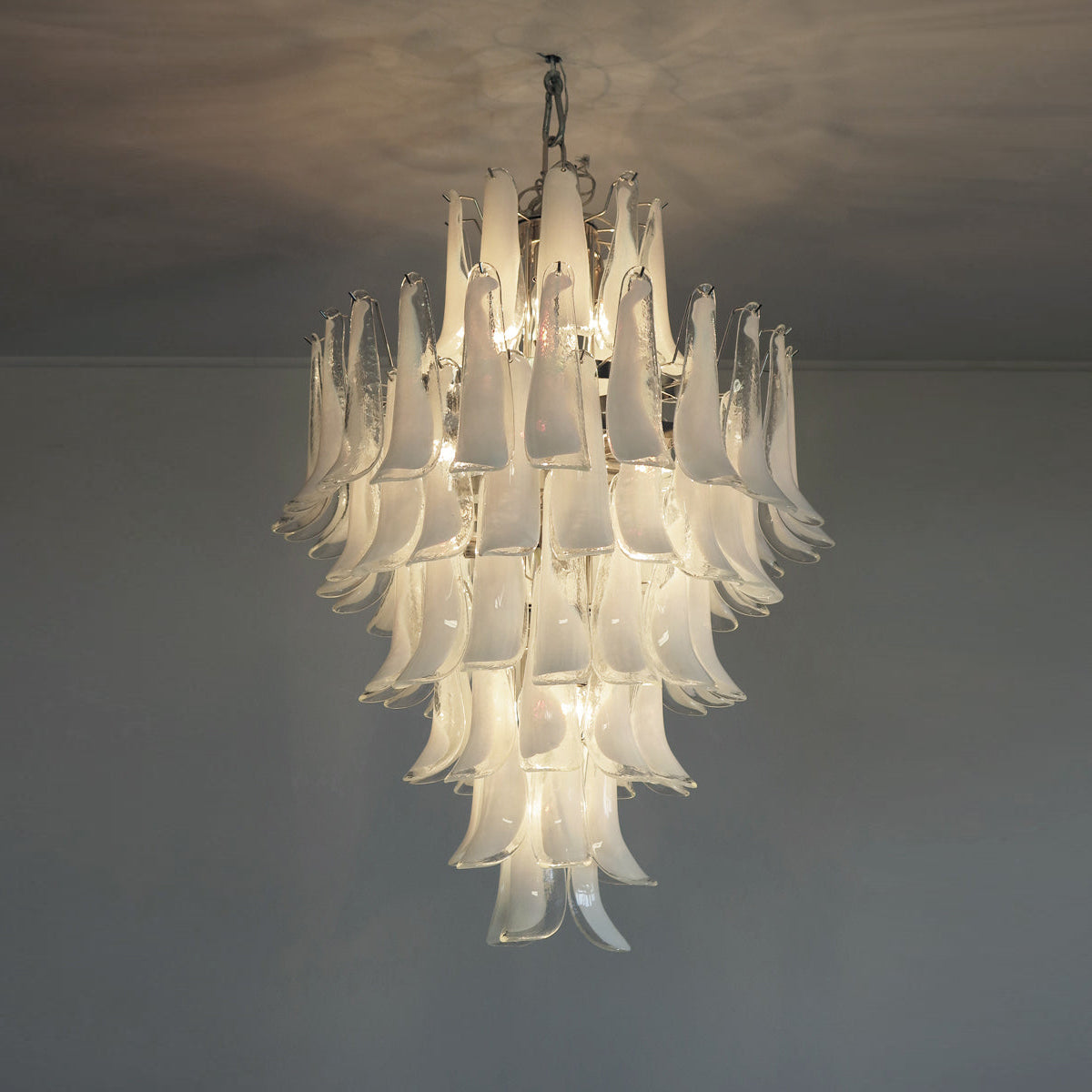 Zinc Postmodern Luxury Petal Glass Chandelier - Letslighting