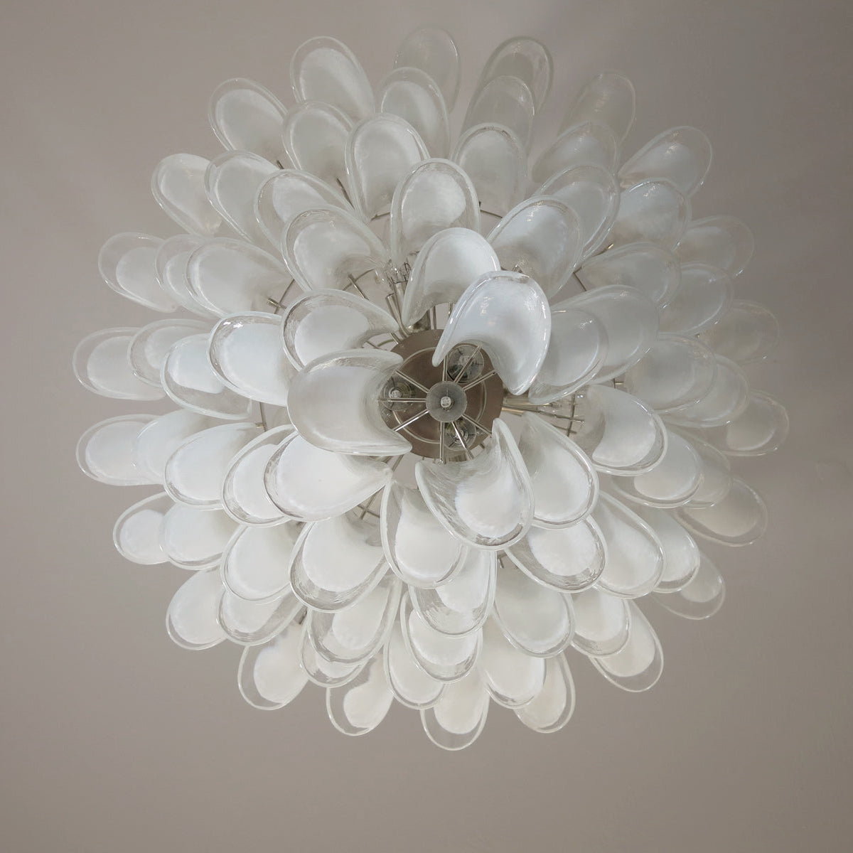 Zinc Postmodern Luxury Petal Glass Chandelier - Letslighting