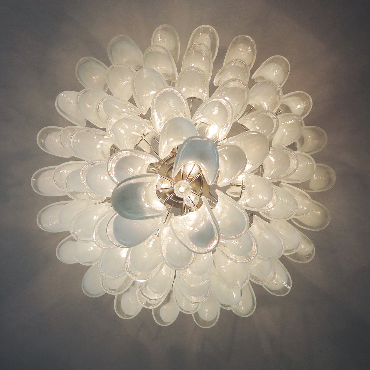 Zinc Postmodern Luxury Petal Glass Chandelier - Letslighting