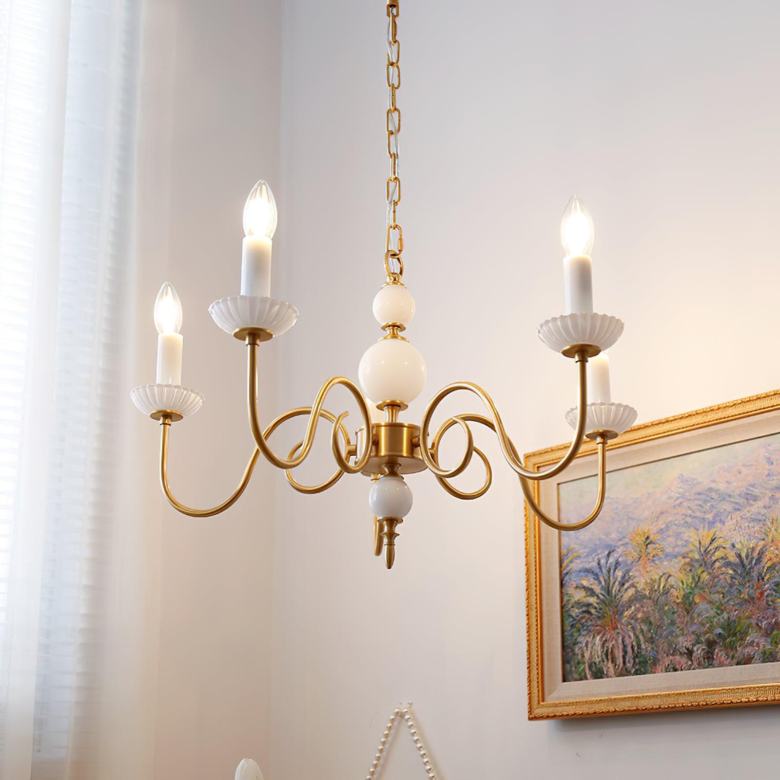 Lustra Chandelier Carlita Gold Modern - Letslighting