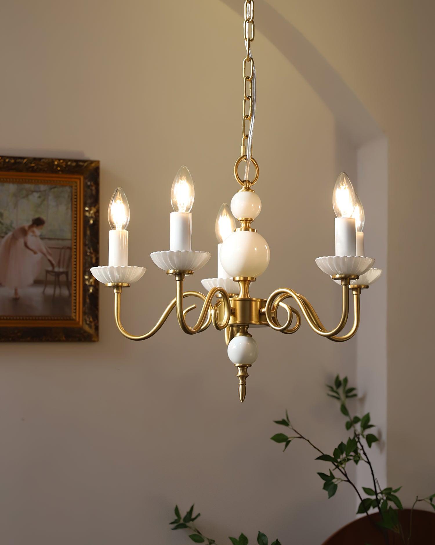 Lustra Chandelier Carlita Gold Modern - Letslighting