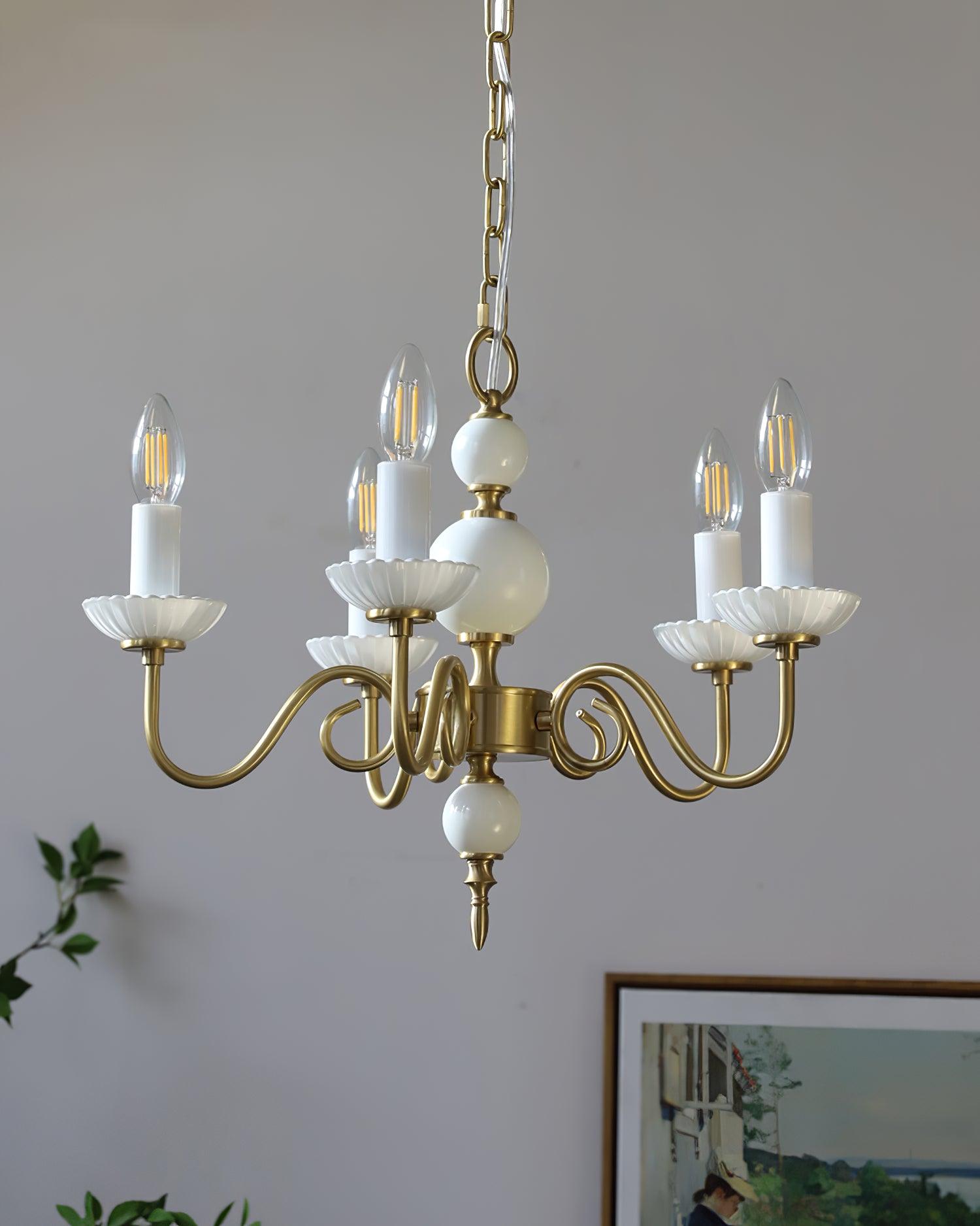 Lustra Chandelier Carlita Gold Modern - Letslighting