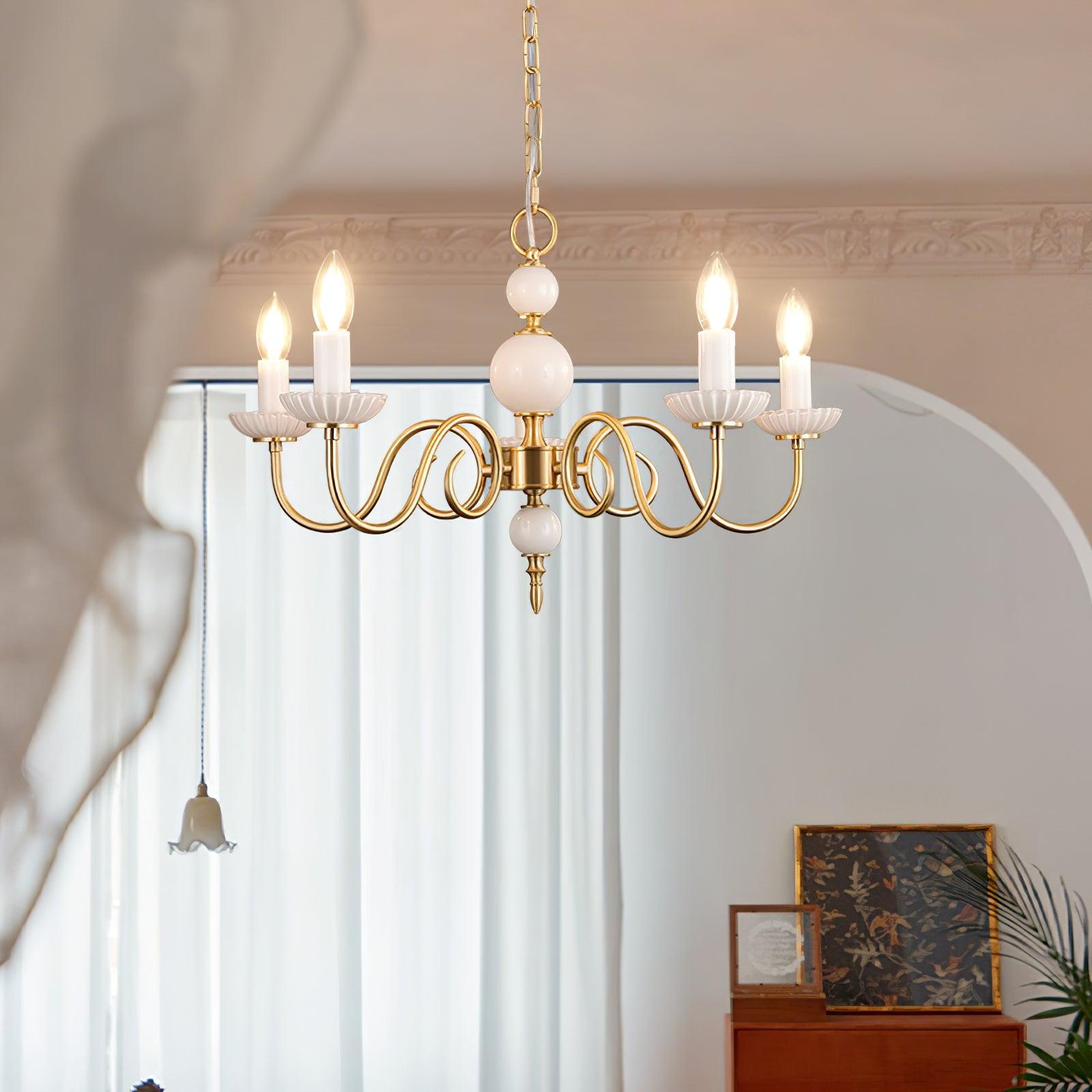 Lustra Chandelier Carlita Gold Modern - Letslighting