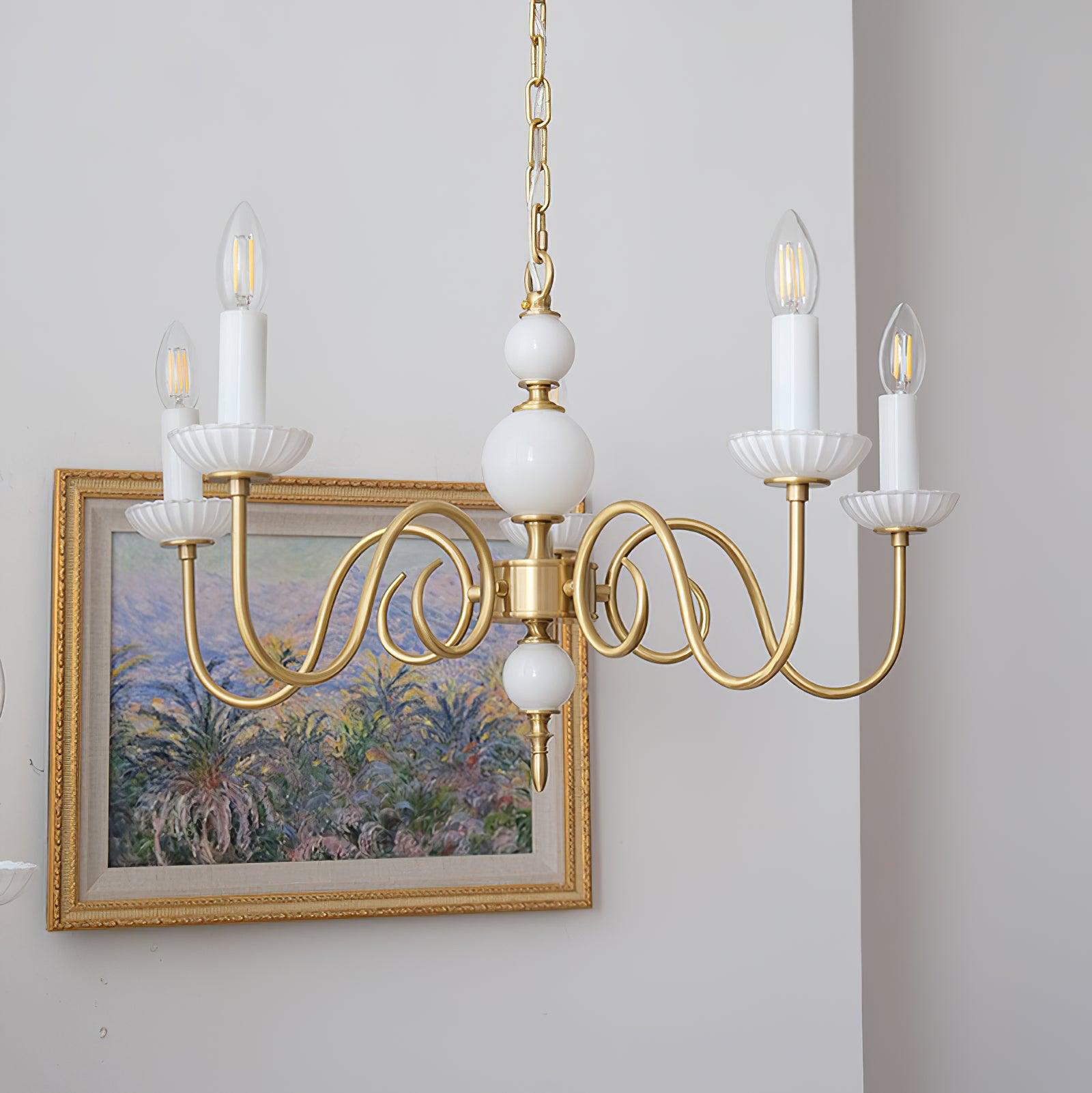 Lustra Chandelier Carlita Gold Modern - Letslighting