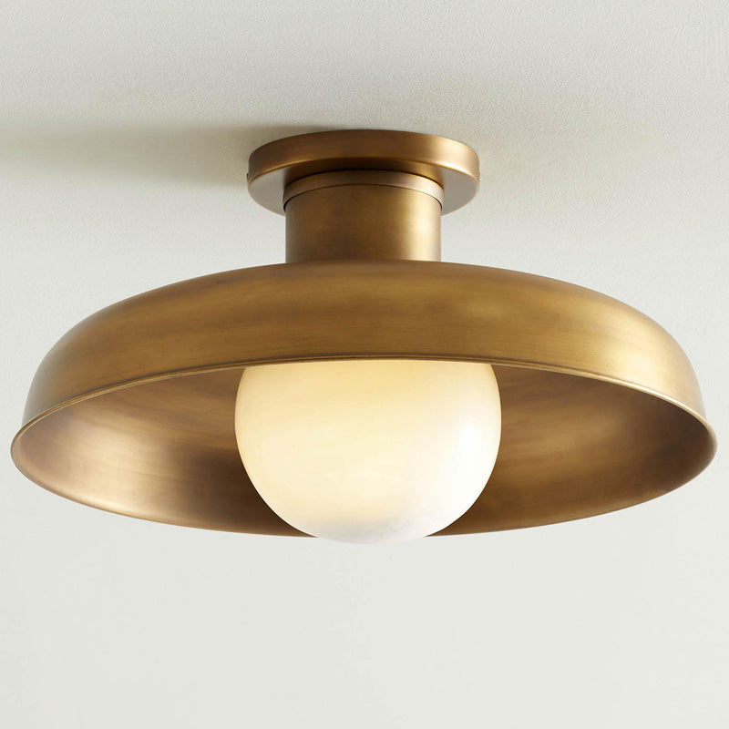 Quasar Modern Minimalist Glass Semi Flush Ceiling Lamp - Letslighting