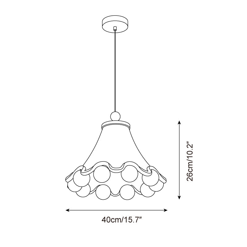 Carniva Pendant Lamp Playful Pom-Pom Trim - Letslighting