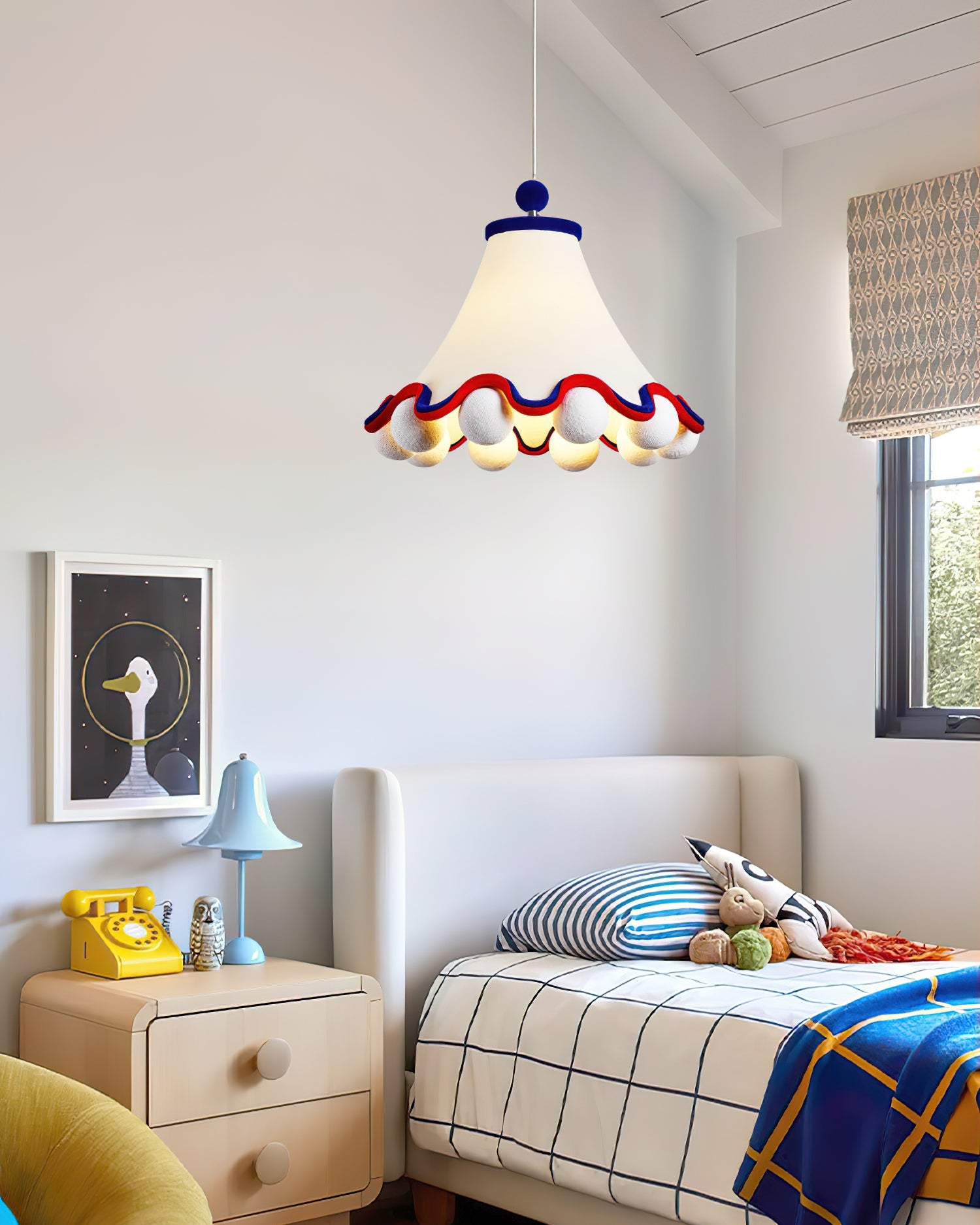 Carniva Pendant Lamp Playful Pom-Pom Trim - Letslighting