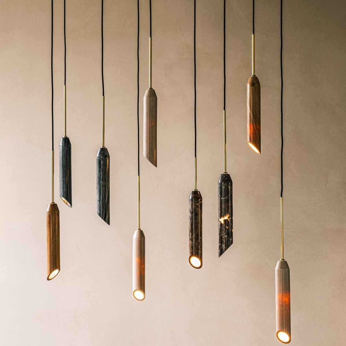 Arise Modern Minimalist Marble Travertine Pendant Lamp - Letslighting