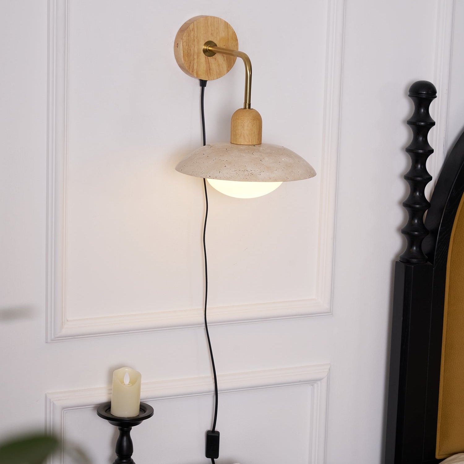 Travelle Travertine Wall Sconce - Letslighting