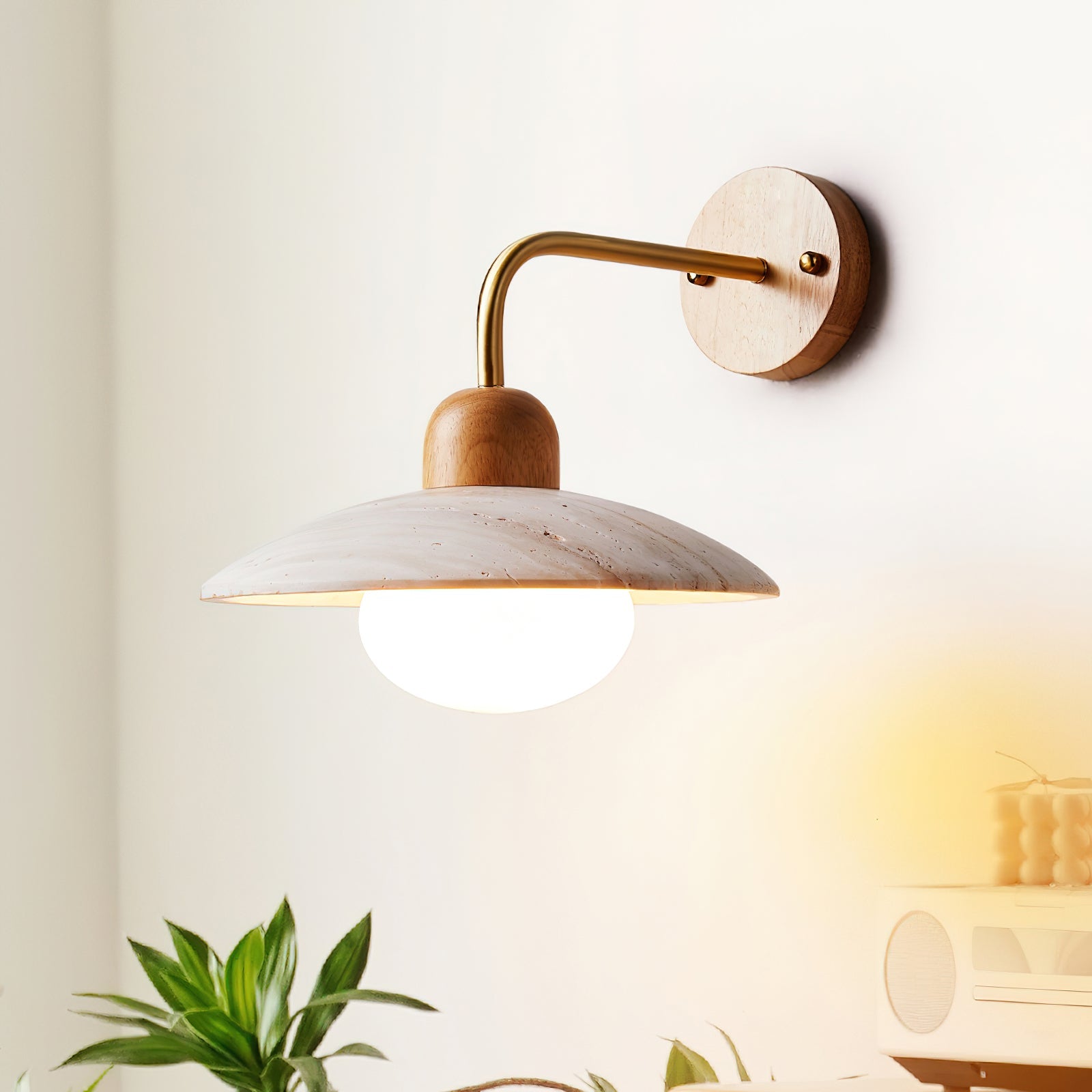 Aria Wall Lamp Vintage Travertine - Letslighting