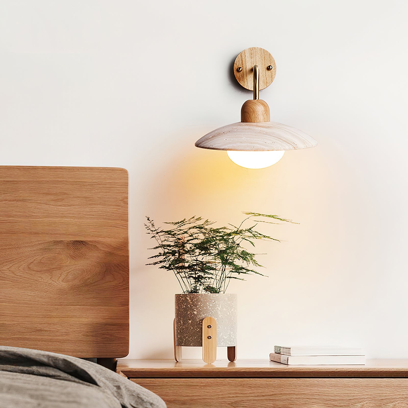 Aria Wall Lamp Vintage Travertine - Letslighting