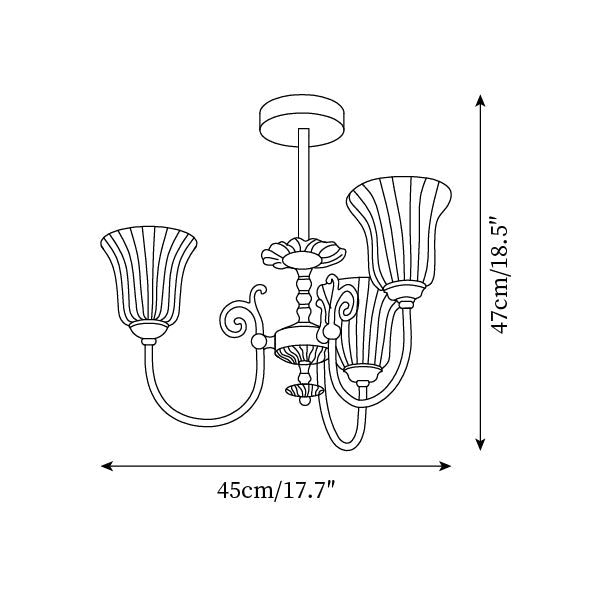 Chandelier with Brass Arms White Glass Shades Opulent Luxe - Letslighting