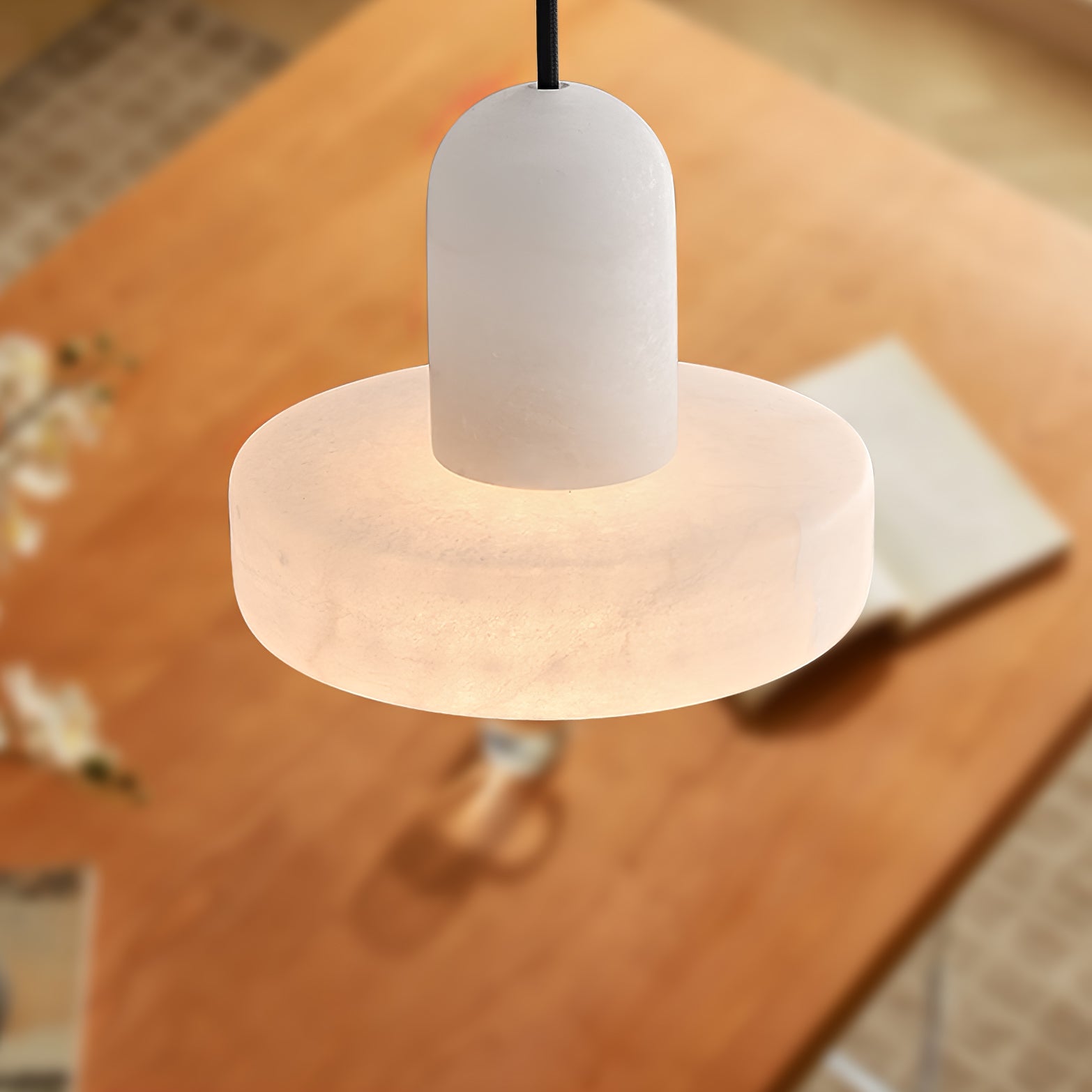 Ritta Pendant Lamp White Alabaster Vintage - Letslighting