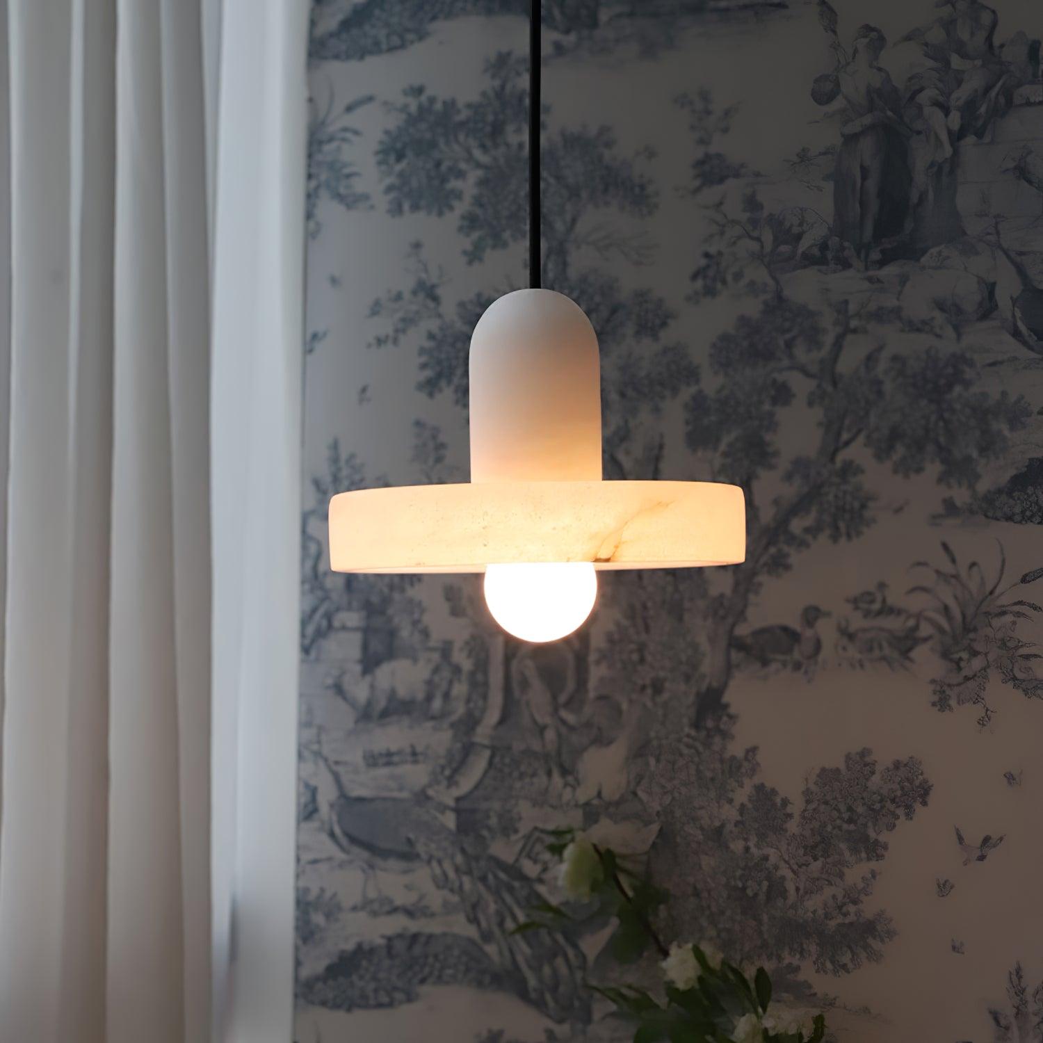 Ritta Pendant Lamp White Alabaster Vintage - Letslighting