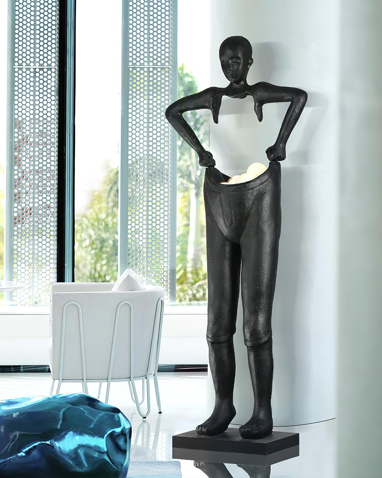 Vamiryra Sculptural Black Floor Lamp - Letslighting