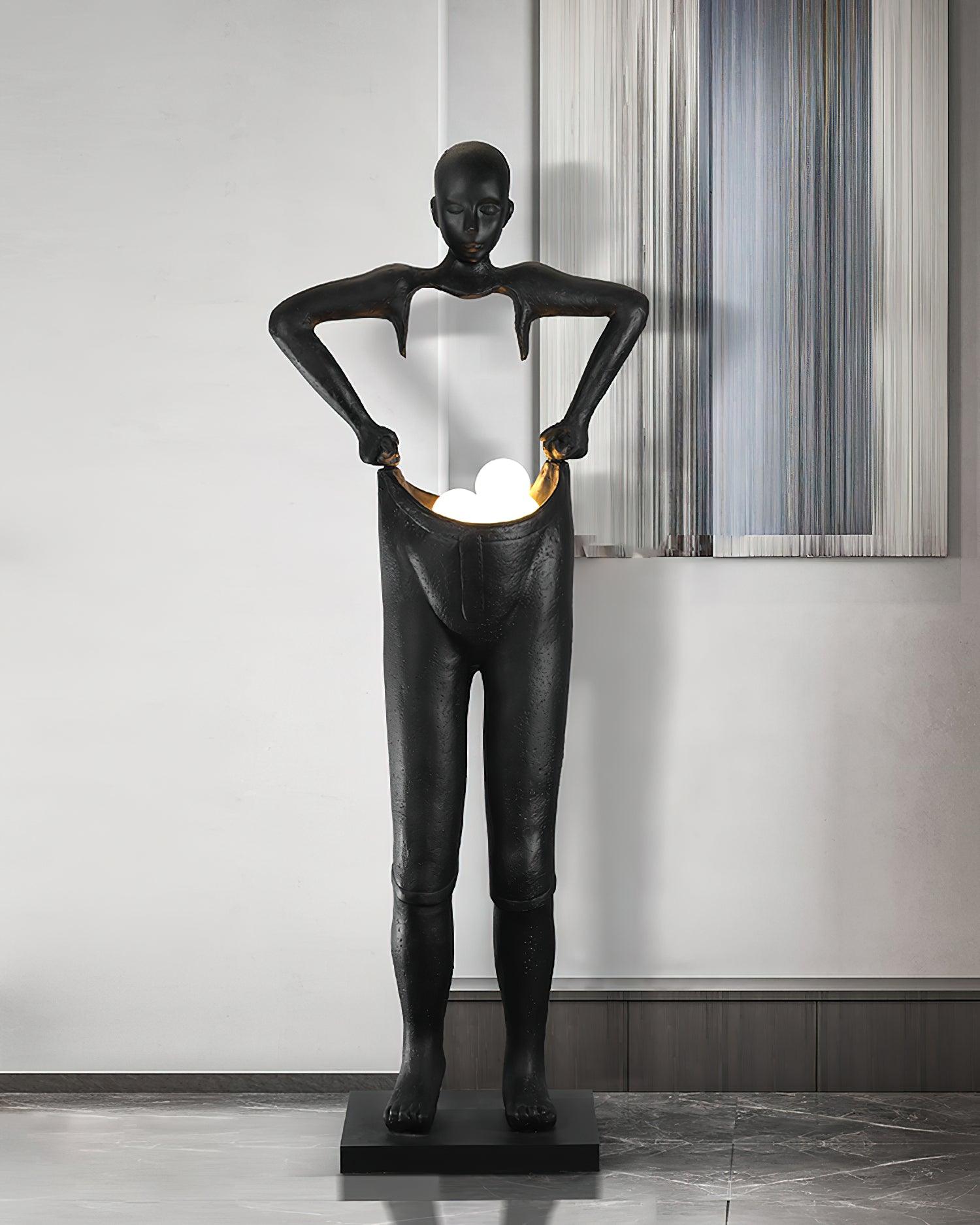 Vamiryra Sculptural Black Floor Lamp - Letslighting