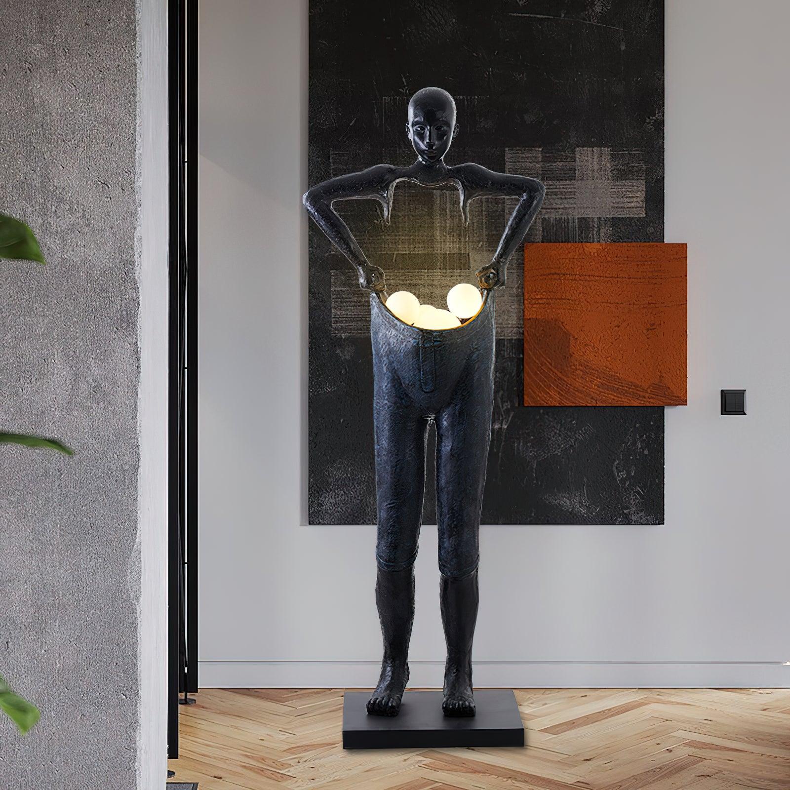 Vamiryra Sculptural Black Floor Lamp - Letslighting