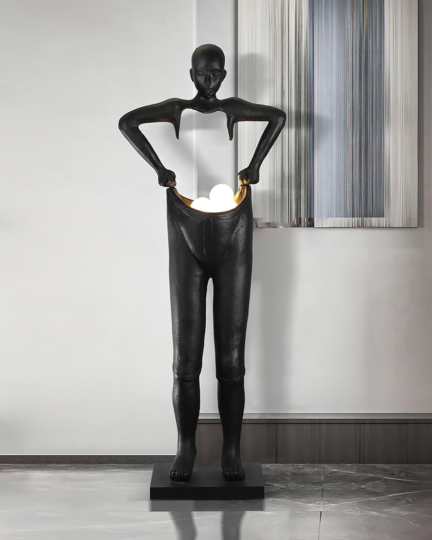 Vamiryra Sculptural Black Floor Lamp - Letslighting