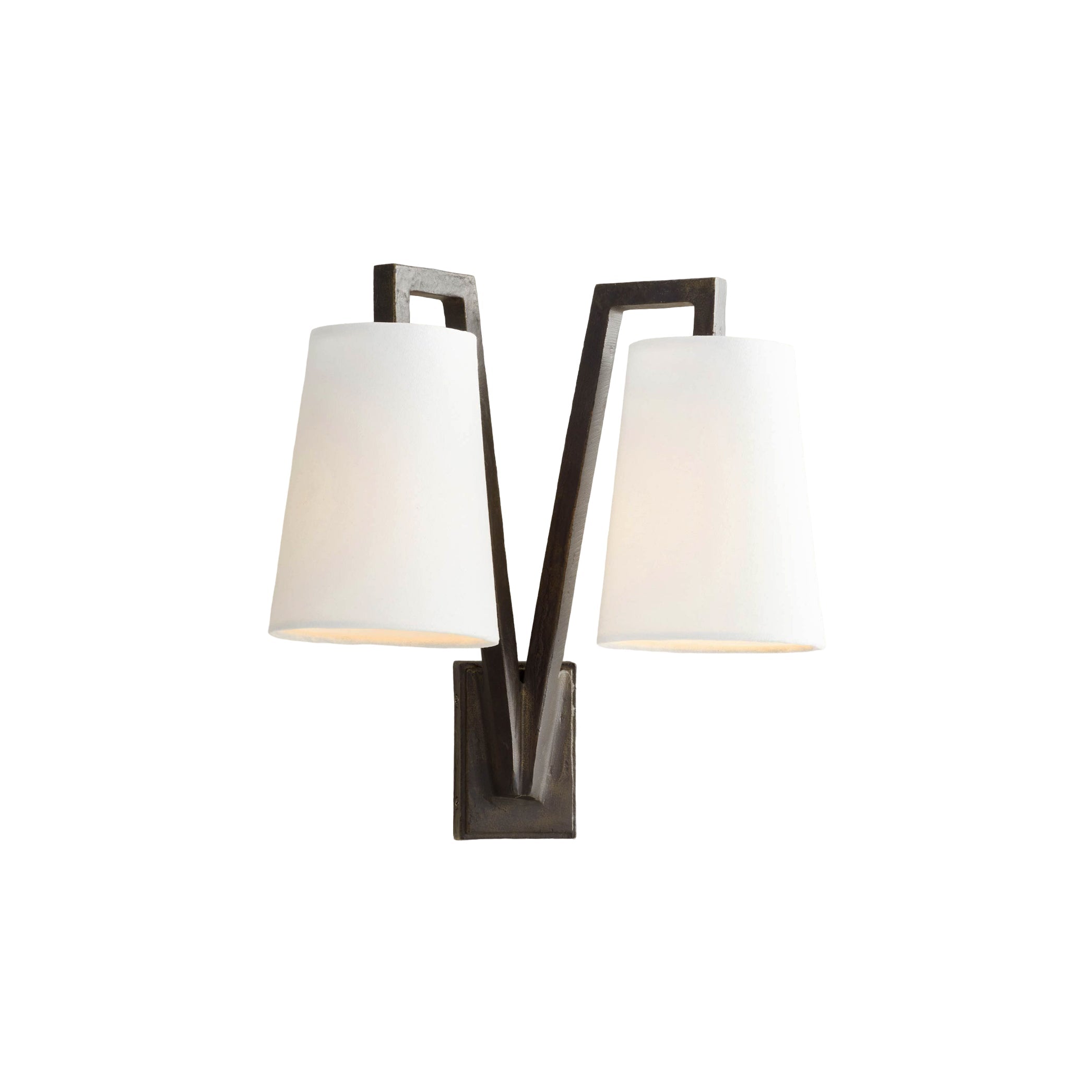 Ivmarel Vintage Industrial Double Brass Fabric Wall Lamp - Letslighting