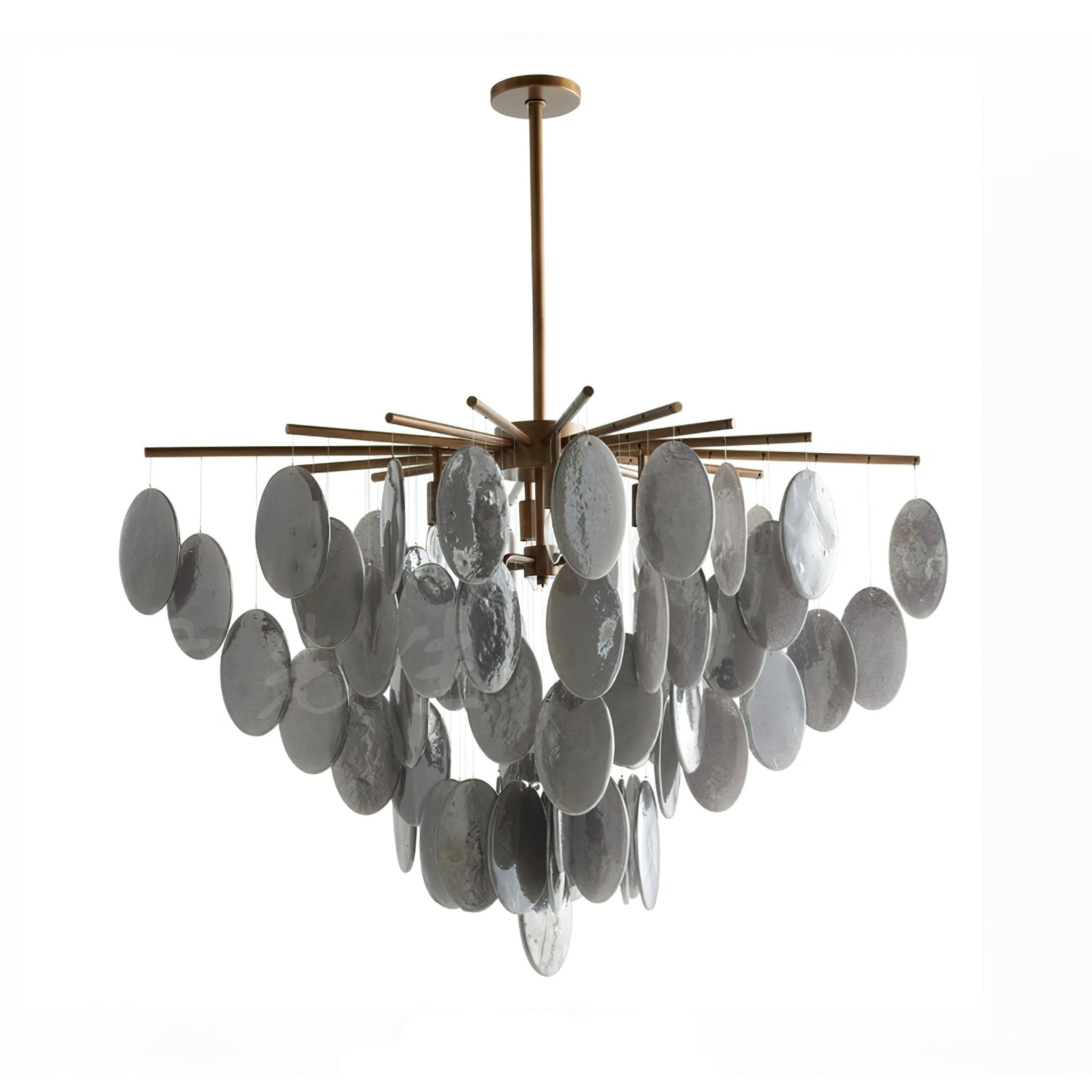 Cascading Modern Metal & Glass Chandelier