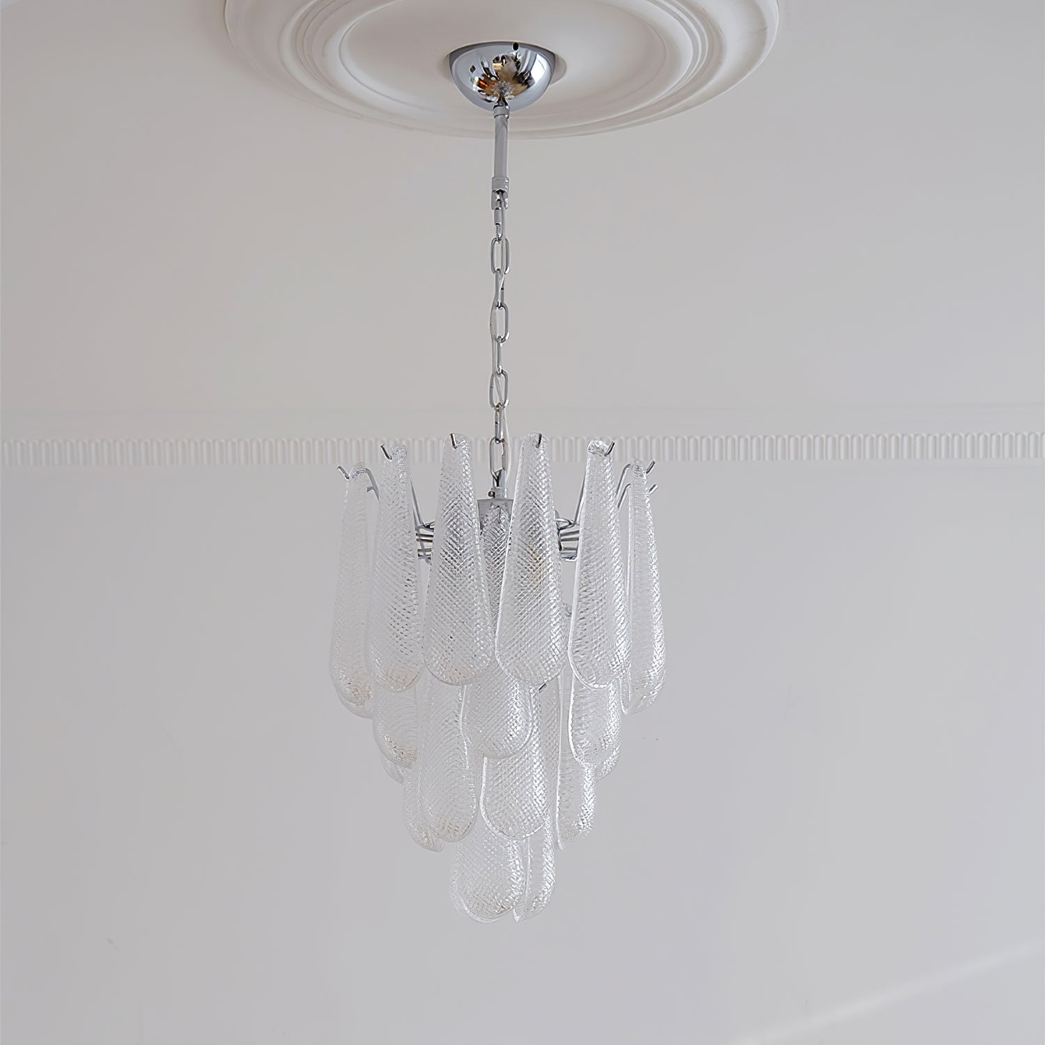 Case Chandelier Glass Droplet Cascade - Letslighting