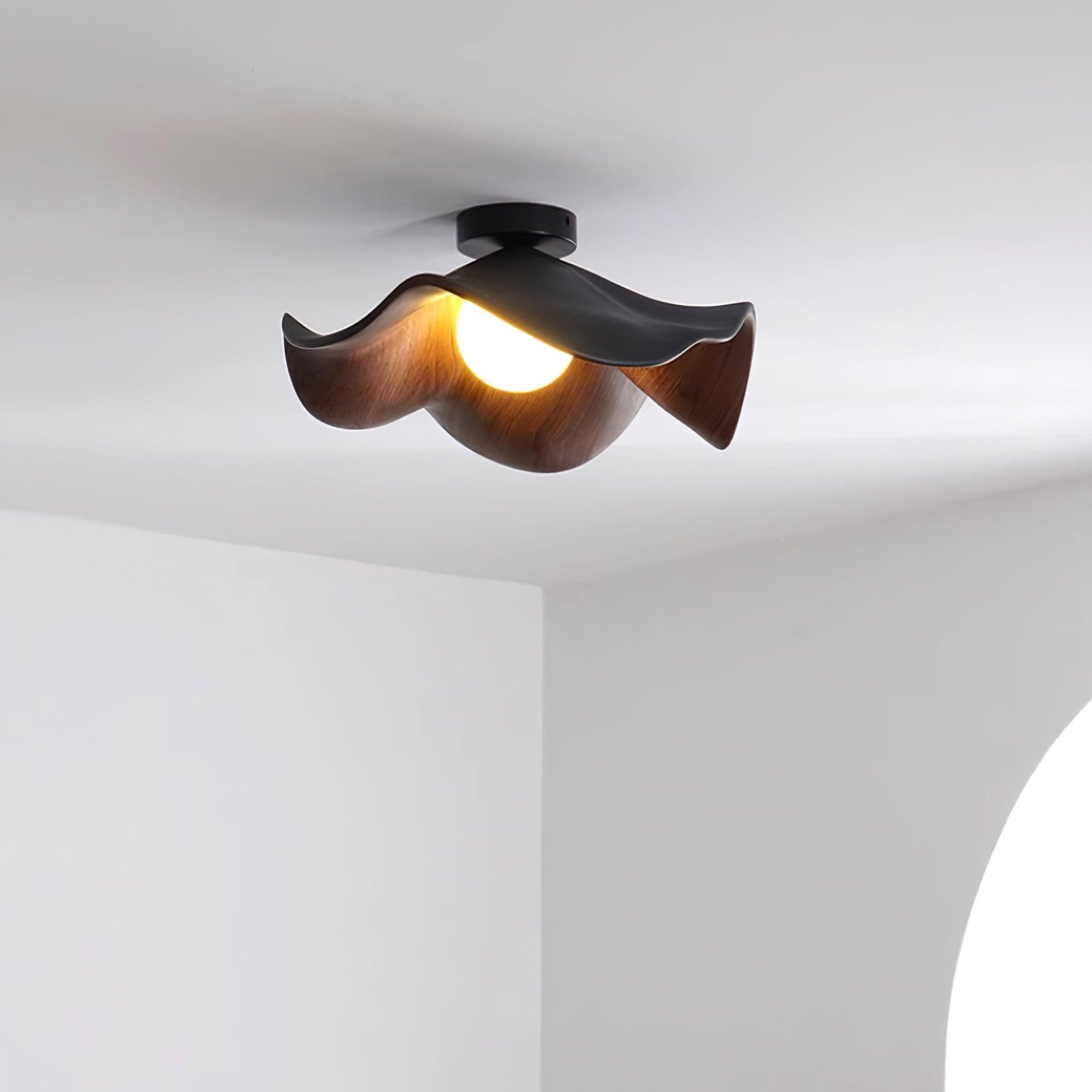 Muto Ceiling Light Wood Black&White