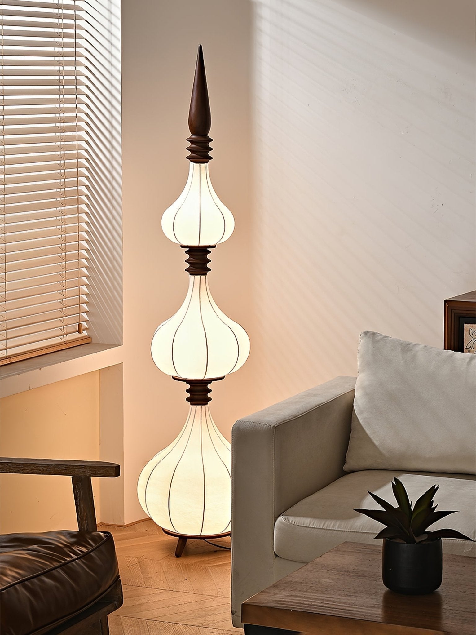 Cetalyra Tiered Gourd Floor Lamp - Letslighting