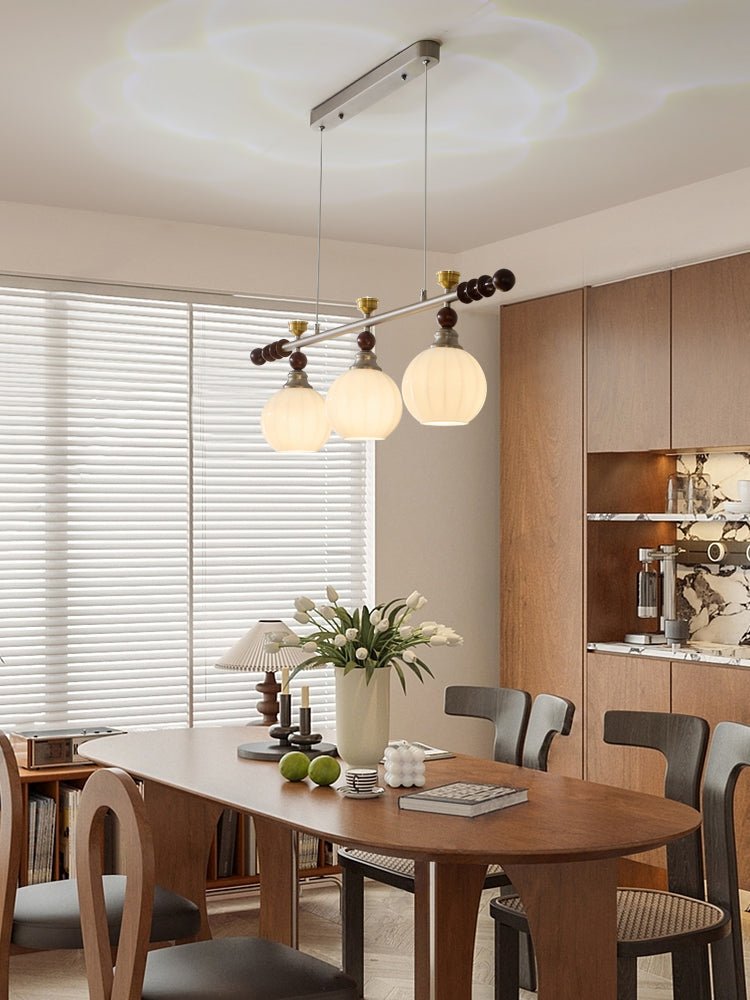 Otheia Elegance Vintage Linear Wood Pendant Lamp - Letslighting