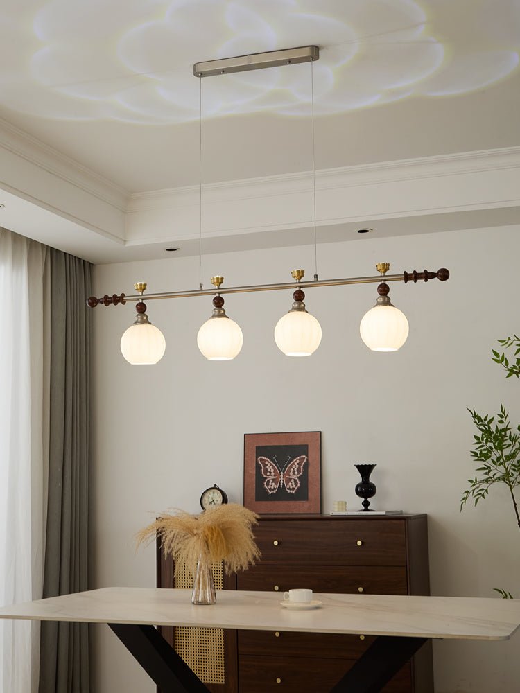 Otheia Elegance Vintage Linear Wood Pendant Lamp - Letslighting